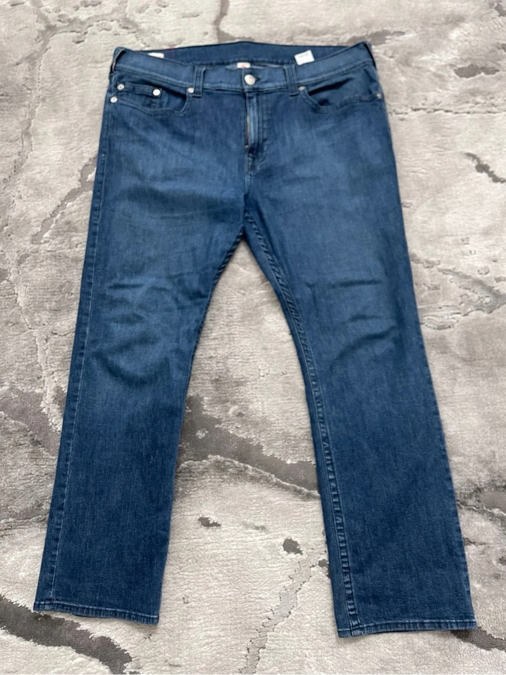 True Religion Ricky Relaxed Straight Indigo Blue Mens Jeans W40 L32